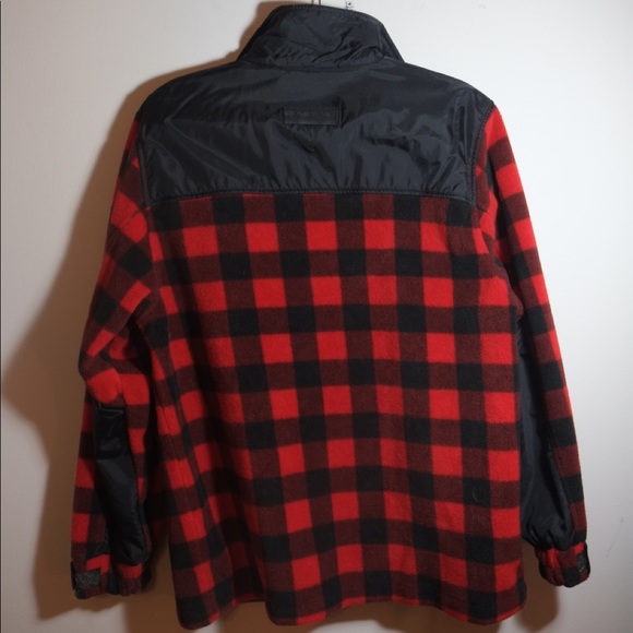 Tommy Hilfiger red plaid fleece pullover - Picture 2 of 3